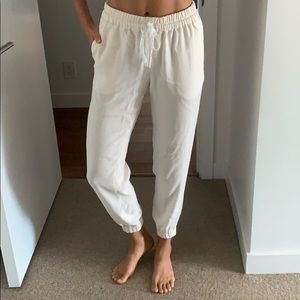 ARITZIA BABATON jogger dress pant cream high cut S